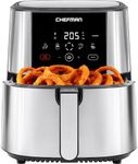 Chefman TurboFry Touch Air Fryer, XL 7.5 Litre Family Size, 1800W Power, 4 Presets, Uses No Oil, Nonstick Dishwasher-Safe Parts, Automatic Shutoff, Stainless Steel