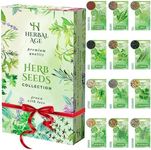 Herbal Age Grow Your Own Herb Garden Kit, 12 Herbs Plants, 8700 Herb Seed Box for Planting UK, Salad Leaves, Basil Seeds, Mint, Cress Seeds, Veg Plant Gardening Gift for Men, Women, Kids
