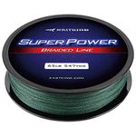 KastKing SuperPower Braid Fishing Line, Moss Green, 40LB/0.30mm/(300M/327 Yds)