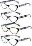 Calabria Emily Designer Reading Glasses 4-PACK VARIETY +2.50