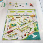 IVI Mini City Thick 3D Educational Play Mat Rug for Bedroom or Playroom, 59'L x 39'W, Non-Toxic Safe Play Area Learn with Cars and Toys, Multi-Colored, Medium (121MD034-100150)