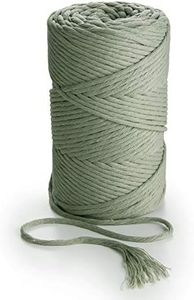 Macrame Cotton Cord 3mm * 280m - Super Soft 1 PLY Cotton String Single Strand Twisted Yarn for Macrame Dream Catcher, Boho Wall Hanging Feather, Plant Hanger, and Wall Tapestry MB Cordas