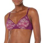 Natori Women's Bliss Allure: Unlined Uw, Jewel Violet/Rose Beige, 34G