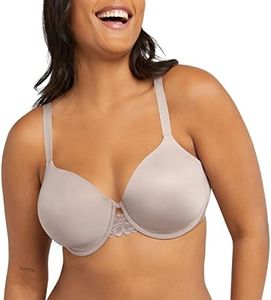 Maidenform Womens One Fab Fit Underwire Bra, Microfiber T-Shirt Bra, Full-Coverage Convertible Bra, Evening Blush, 36C