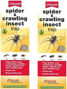 2 x Rentokil 3 Pack Spider & Crawling Insect Beetle Ants Cockroaches Trap