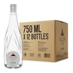 Kelzai Natural Volcanic Mineral Rich Sparkling Water 750ml - Pack of 12 | Perfect for Party Essentials, Office Use, and Everyday Hydration (Glass Bottle)