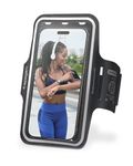 Spigen Dynamic Shield Running Phone Holder Up to 6.9", [Ultra-Lightweight] [Sweatproof] Phone Case Armband Compatible with iPhone 16 15 14 13 12 11 Pro Max, Samsung S24 S23 Ultra, and more - Black