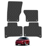 Rubber Car Mats Compatible with Land Rover Range Rover Sport (2014-2022) Tailored Fit Rubber Floor Mats Set Accessory Black Custom Fit 4 Pieces with Clips - Anti-Slip Backing, Heavy Duty & Waterproof