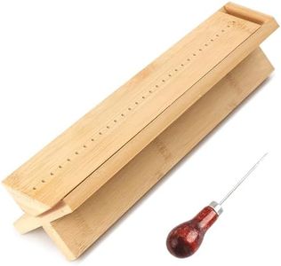 Bamboo Book Binding Cradle with an Awl, Book Binding Kits Used for Bookbinding Hole Punching,Sturdy and Durable, Easy to Store, Bookbinding Supplies Punch Tools