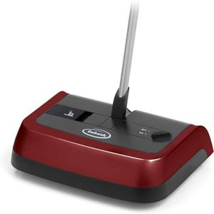 Ewbank 830UKR Evo3 Manual Carpet Sweeper, Lightweight Multi Surface Cleaner with High Level Pickup both Forwards and Backwards, Durable Long-Life Synthetic Brushes, Red