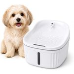 Pawbabas 2.5L Capacity Automatic Pet Water Fountain for Cats and Dogs | Ultra-Quiet | BPA-Free & Easy to Clean |Water Dispenser | Promotes Fresh Hydration | Indoor Fountain for Small Cats (White)