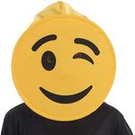 Dress Up America Winking emoticon Mask for Adults, Funny Head Mask Accessory (one size)