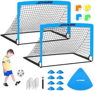 Soccer Goals for Backyard Kids Toddler Soccer Goal 4' x 3' Soccer Net Soccer Training Equipment with Size 4 Soccer Ball, 8 Soccer Cones and Carry Bag