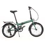 ZiZZO Forte Heavy Duty Folding Bike-Lightweight Aluminum Frame Genuine Shimano 20-Inch Folding Bike with Fenders, Rack and 300 lbs Weight Limit (8-Speed Forest Green)…