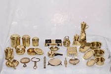 Tirtha Brass Miniature Kids Toys Set of 26 peices with Heavy Quality Material for Real Miniature Cooking in containers