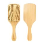 INSIME Bamboo Hair Brush with bamboo bristles | Wooden Hair Brush for Women & Men | Wooden Brush for Hair Large Hairbrush for Women | Paddle Hair Brush Paddle Brush for Women