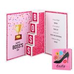 WhatSign Boss Day Card for Women - 3D Pop Up Boss Day Gifts Cards with Envelope National Bosses Day Boss Lady Appreciation Card Boss Christmas Birthday Gift Ideas from Employee