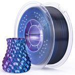 ELEGOO Silk PLA Filament 1.75mm Triple Colours Blue Purple Black 1KG, Shiny Tri-Colour 3D Filament Dimensional Accuracy +/- 0.05mm, 1kg Spool(2.2lbs) 3D Printing Filament Fits for Most FDM 3D Printers