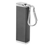 Aluminum Alloy Cigarette Case Box Hold 6pcs with Carabiner Keychain for Men Women Smoking Accessories Cigar Protection (Black)