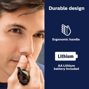 Philips Norelco Nose & Ear Trimmer 5000 Kit – Black/Silver