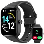 Smart Watch with Calling for Men Women, 100 Sports Modes Fitness Tracker for iPhone Android Phones, 1.8" Sleep Tracker with Heart Rate Blood Oxygen(SPO2) Monitor, Alexa Built in, Black