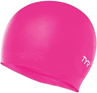 TYR Unisex Adult Black Cap, Florescent Pink