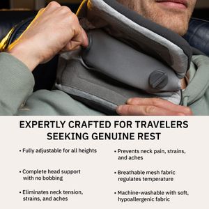 trtl Pillow Plus Adjustable Travel Neck Pillow – Ergonomic Support