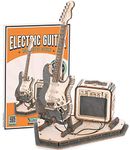 RoWood 3D Wooden Puzzle Electric Guitar Wooden Model Kits for Adults to Build, Musical Instruments Model Building Kit, DIY Crafts Kit, Birthday Gift