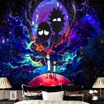 Atrippy Space Wall Tapestry Hippie Anime Poster for Bedroom Aesthetics Large Galaxy Star Room Decor Wall Hanging for Teen Girls Men Dorm Living Room (71''x90'')