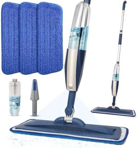 Mops for Floor Cleaning Wet Spray Mop with 14 oz Refillable Bottle and 3 Washable Microfiber Pads Home or Commercial Use Dry Wet Flat Mop for Hardwood Laminate Wood Ceramic