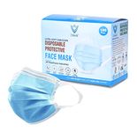 7Shield Disposable Surgical 3Ply Unisex Mask - Ultra Soft Fabric Wide Ear Loop, Comfortable, Inbuilt Plastic Coated Nose Pin, CE and ISO Certified, Convenient Box Pack of 100 (Medical Blue Color)