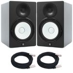 YAMAHA Hs8-Combo-Amz-1 XLR Studio Woofer Monitor Pair, Black