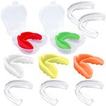 10 Pack Sports Mouth Guard for Boys Girls Youth Athletic Mouthguard for Boxing Football Hockey Karate Basketball MMA Lacrosse Taekwondo Rugby Karate Wrestling, 5 Colorful with Case, 5 Clear