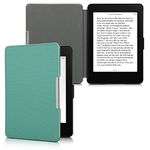 kwmobile Case Compatible with Amazon Kindle Paperwhite - Nylon Protective e-Reader Cover Folio Book Style Case - Mint