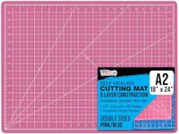 U.S. Art Supply 18" x 24" Pink/Blue Professional Self Healing 5-Ply Double Sided Durable Non-Slip Cutting Mat Great for Scrapbooking, Quilting, Sewing and all Arts & Crafts Projects