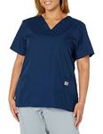 Landau ScrubZone Women's V-Neck Short Sleeve Scrub Top - Blue - S