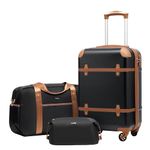 Coolife Luggage Set 3 Piece Suitcase Set Carry On Luggage PC Hardside Luggage TSA Lock Spinner Wheels Telescopic Handle