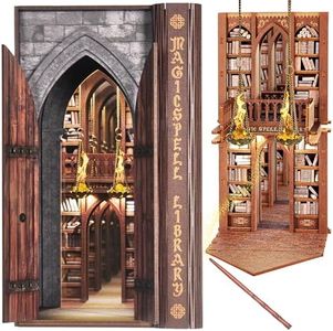 Dolphin Island DIY Book Nook Kit for Adults, Infinite Magicspell Library Booknook