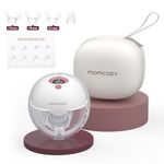 Momcozy M5 Hands Free Breast Pump, Wearable Breast Pump of Baby Mouth Double-Sealed Flange with 3 Modes & 9 Levels, Electric Breast Pump Portable - 24mm (1, Red)