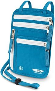 HERO Neck Wallet, RFID Blocking Passport Holder, Easy to Conceal Pouch
