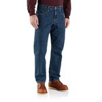 Carhartt Men's Relaxed Fit Flannel-Lined 5-Pocket Jean, Canal, 32W x 32L