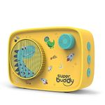 SuperBuddy Kids Screen-Free Audio Speaker, 900+ Preloaded Stories & Rhymes, Learning Toy with Voice Recording, New Content Upgrade, Bluetooth, for Boys & Girls Ages 3-10 (Dino)