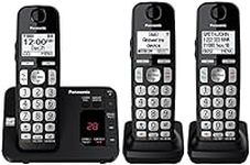Panasonic KX-TGE433B Expandable Cordless Phone System with Answering Machine - 3 Handsets (Renewed)