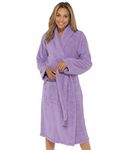 Ladies Undercover Towelling Robe LN566 Lilac 8-10