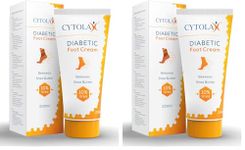 Cytolax Diabetic Foot Cream 200ml | with 10% Urea, Shea Butter, Beeswax | Softens & Moisturises Rough, Hard, Cracked, Callused Feet | Foot Care Cream to Improve Elasticity & Smoothen Skin (Pack of 2)