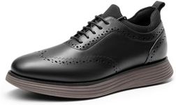 Bruno Marc Men's MaxFlex Dress Sneakers Oxfords Casual Wingtip Brogue Shoes,Size 10.5,Black/Coffee,SBOX2326M