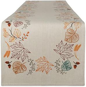 DII Chemin de Table Coton, Feuilles d'automne, 14 x 72