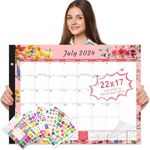 Gannyfer Large Desk Calendar 2024-2025 - 18 Month Calendar Jul 2024 - Dec 2025, 22" x 17" Desktop Pad Calendar with Thick Paper, Corner Protectors, Desk Calendar for Planning and Organizing In Your