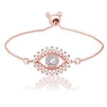 Hot And Bold Evil Eye/Nazariya Charm Accessories Hand Zircon Diamond Bracelets for Women & Girls.