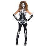 amscan 845002 Adults Sexy Bone-A-Fied Babe Fancy Dress Halloween Skeleton Costume UK Dress 14-16